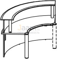 Стойка ресепшн Стойка угловая внешняя