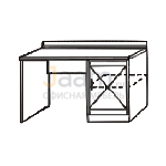 Мебель для гостиниц Стол письменный с тумбой под минибар правый ГР 621 ОАН