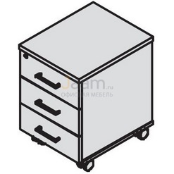 Мебель для персонала Офисная тумба мобильная 121T002