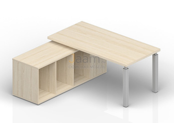 Кабинет руководителя Стол на сервисной опорной тумбе левый BL200TSG