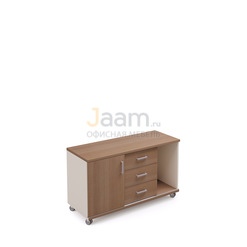 Кабинет руководителя Офисная тумба 3-х секционная подкатная удлинённая с разд. двер. прав./лев. PZ/D206/2