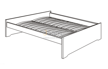 Мебель для гостиниц Кровать на металлическом основании R5526