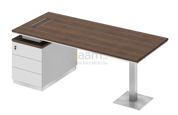 Кабинет руководителя Стол на опорной тумбе левый СИ 104л