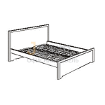 Мебель для гостиниц Кровать на металлическом основании R6514