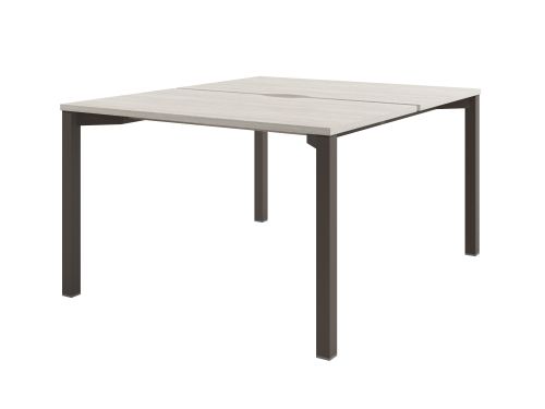 Стол-тандем на металлокаркасе Solution D-40 1200x1432x750 (Акация Морава/ТрюфельКоричневый)