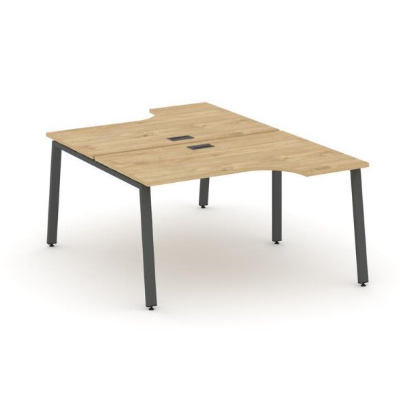Рабочая станция эргономичная SN-6A.DRPA-021 (1380х1632/1992х750) (Тиквуд Светлый/Металл Антрацит)