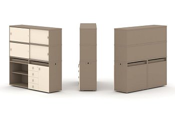Тумба двойная + высокая надставка ES.NB.2V-11 (1500х410х1520)