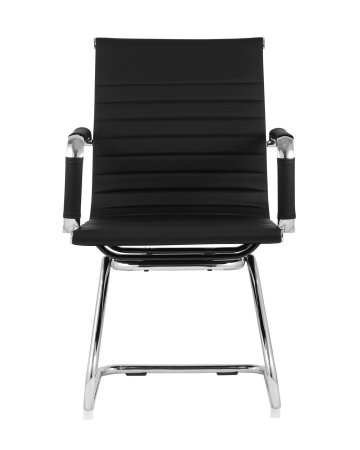 Кресло для посетителей TopChairs Visit черное (Кресло для посетителей Visit черный)
