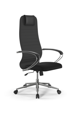Кресло для руководителя Метта Sit 8 B1-10K - UMF(X1) /Uh02/Wh00/K1cL(M09.B23.G18.W01) (Темно-серый | Черный)