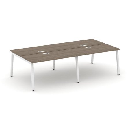 Рабочая станция 2-х сторонняя SN-5A.DRS-032 (2360х1232х750) (Вяз Благородный/Металл Белый)