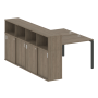 Рабочая станция с опорным шкафом-купе Metal System Style БП.РС-СШК-4.2 1610x2332x1098