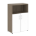 Шкаф для документов со стеклом белым LT.ST-2.2 R white