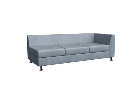 Секция с подлокотником трехместная левая PR.SP-3 (L)
