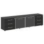Тумба модульная черные двери LT-TS 4.2 2200x450x580