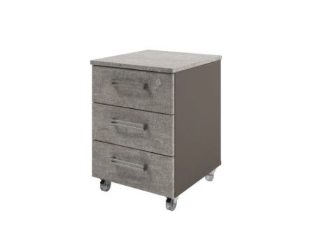 Тумба подкатная Solution D-91 422x460x565 (Бетон/Трюфель)