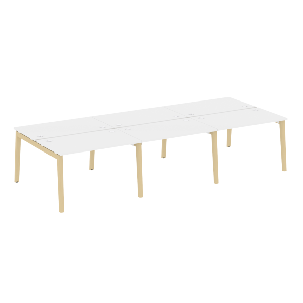 Рабочая станция на деревянных опорах Onix Wood OW.D.RS-6.2.7 3540x1475x750