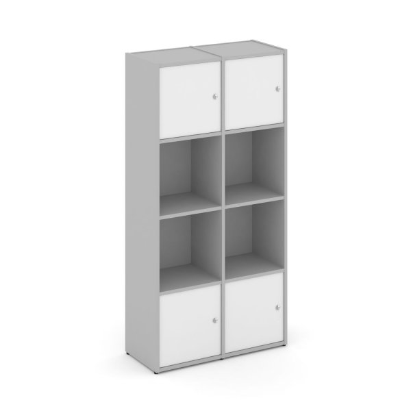 Стеллаж Locker Plus LK.K-005 798x350x1593 (Серый | Белый)
