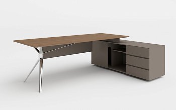 Cтол письменный с боковой тумбой правый ARES LUX 180 (1800х1600х750)