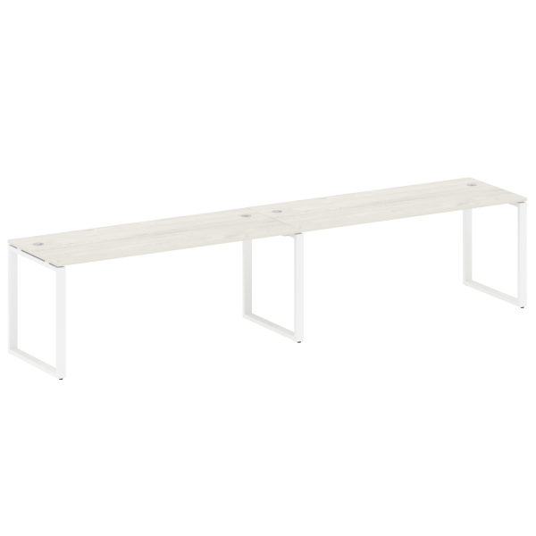 Рабочая станция Metal System Style БО.СМ-2.5 3600x720x750 (Дуб Наварра/Белый металл)
