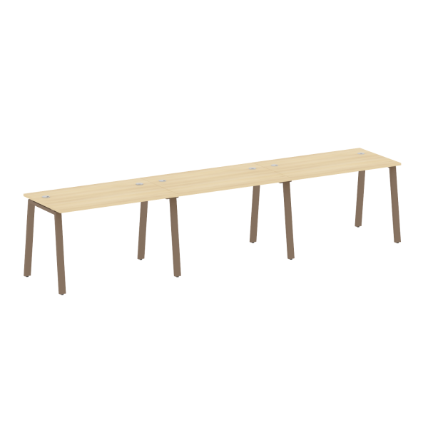Рабочая станция на 3 рабочих места на А-образном м/к Metal System Style БА.СМ-3.2 3600x720x750