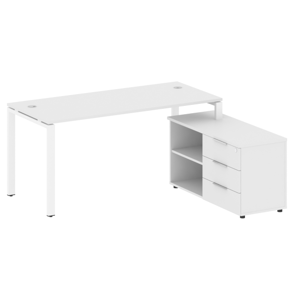 Рабочая станция с опорной тумбой правая Metal System Style БП.РС-СТС-2.4 Пр 1700x1520x750