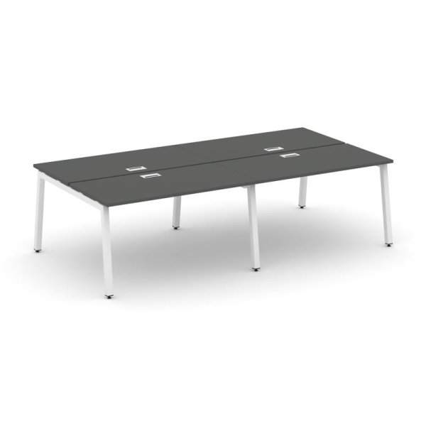 Рабочая станция 2-х сторонняя SN-5A.DRS-044 (3160х1432х750) (Антрацит/Металл Белый)