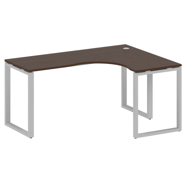 Стол криволинейный правый Metal System Style БО.СА-4 R 1600x1200x750 (Венге Цаво/Серый металл)