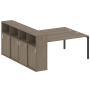 Рабочая станция с опорным шкафом-купе Metal System Style БП.РС-СШК-4.5 2210x2332x1098