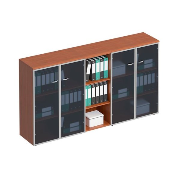 Шкаф комбинированный Матрица ФС 334 2250x450x1230 (Испанский Орех/Орех гварнери)