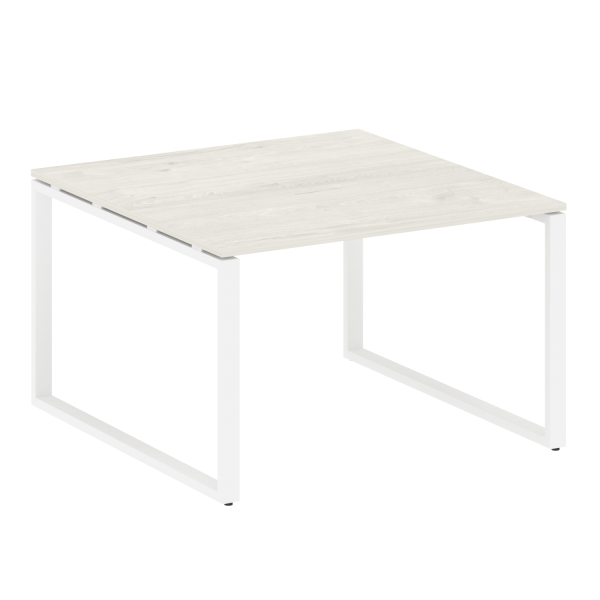 Переговорный стол 1 столешница Metal System Style БО.ПРГ-1.2 1200x1235x750 (Дуб Наварра/Белый металл)