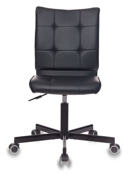 Кресло CH-330M черный Leather Black эко.кожа крестов. металл черный (Черный)