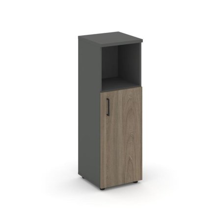 Шкаф средний узкий SN.STU.E-201(R) (400х400х1203) (Антрацит/Вяз Благородный)