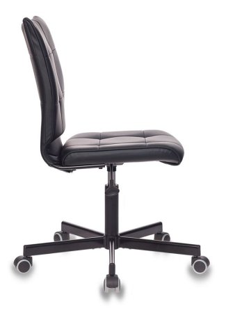 Кресло CH-330M черный Leather Black эко.кожа крестов. металл черный (Черный)