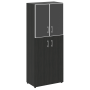 Шкаф для документов со стеклом черным LT.ST-1.7 R black