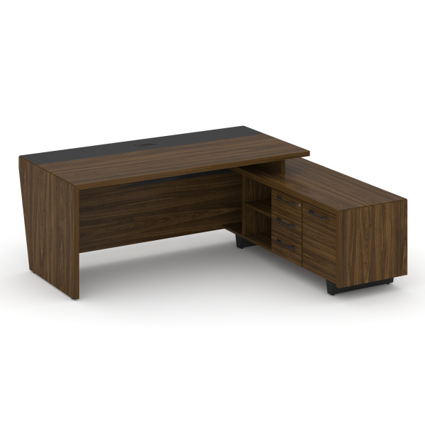 Стол руководителя с тумбой Corner COR.SRT-20 (R) (2000x1800x750)