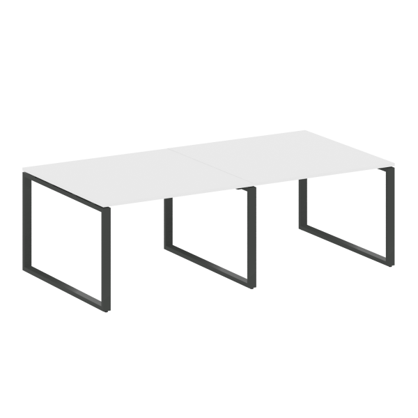 Переговорный стол 2 столешницы Metal System Style БО.ПРГ-2.2 2400x1235x750