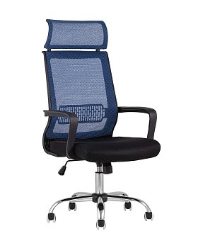 Кресло офисное TopChairs Style голубое