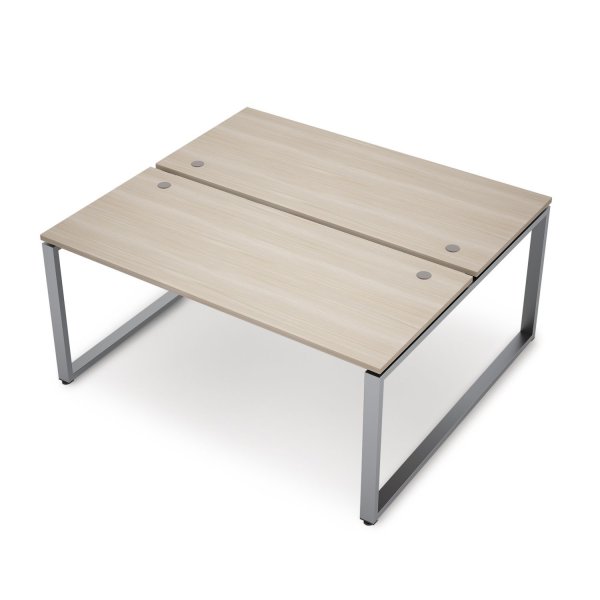 6МБ-О.6284 Бенч-система на 2 рабочих места (1600x1635x750) (Шамони светлый/Алюминий матовый)