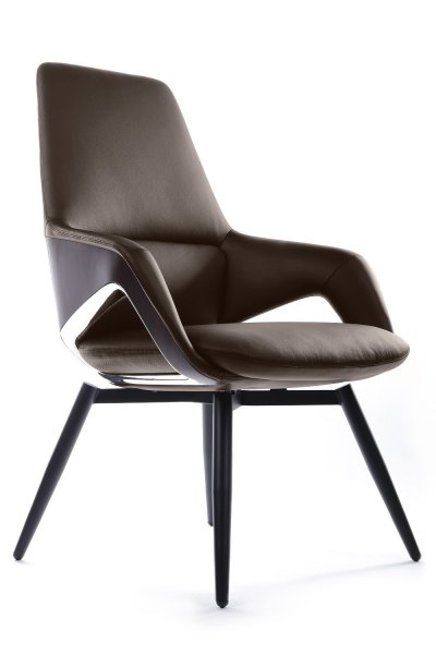 Стул офисный Aura-ST FK005-C Темно-коричневый (Темно-коричневый)