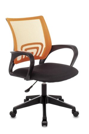 Кресло офисное TopChairs ST-Basic сетка/ткань оранжевый (Компьютерное кресло ST-Basic оранжевый)