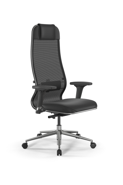 Кресло для руководителя Метта SynchroSit 10 B1-115D - X2+Extra /Um00/Wm12/D02P(M23.B23.G18.W02) (Черный)