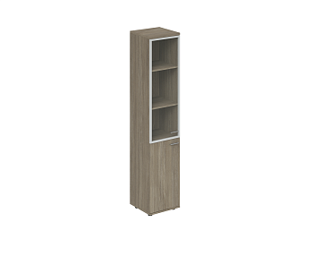 Шкаф высокий со стеклом Wing WN.712.OD.OD.AL.L 400x400x1955