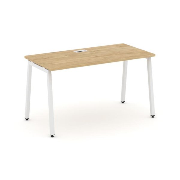Стол письменный SN-4A.SP-001 (980х600х750) (Тиквуд Светлый/Металл Белый)