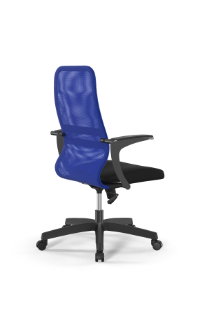 Кресло для руководителя Метта Sit 8 B2-8U - X1+UMF(X1) /Uh00/Wh00/U1mL-b(M09.B02.G15.W01) (Синий | Черный)