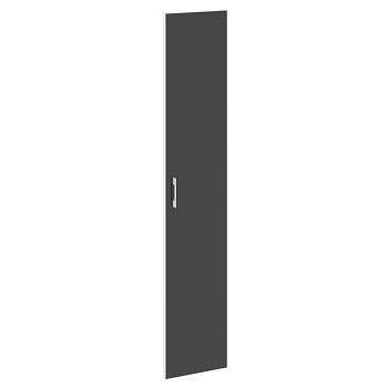 Дверь стеклянная черная правое в раме высокое Lacobel LT.S-1 R (R) Black