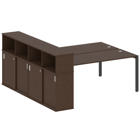 Рабочая станция с опорным шкафом-купе Metal System Style БП.РС-СШК-4.5 2210x2332x1098