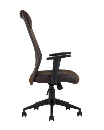Кресло офисное TopChairs Studio коричневое (Компьютерное кресло Studio коричневый)