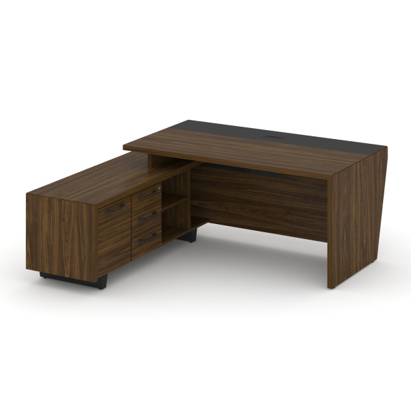 Стол руководителя с тумбой Corner COR.SRT-18 (L) (1800x1800x750)