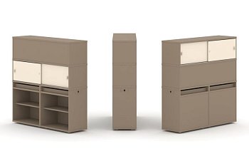 Тумба двойная + высокая надставка ES.NB.2V-3 (1500х410х1520)