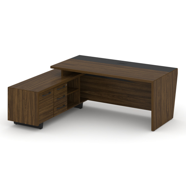 Стол руководителя с тумбой Corner COR.SRT-20 (L) (2000x1800x750)